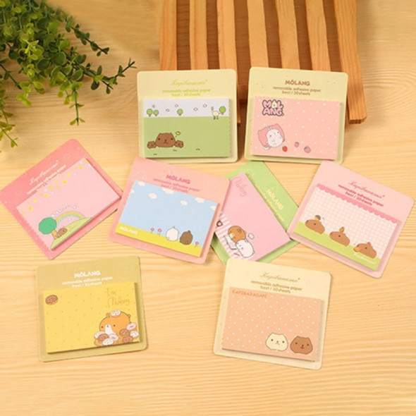 8 Pack Capybara Fat Rabbit Sticky Notes Book Random Color Delivery (Cover Colors: Capybara Fat Rabbit series)