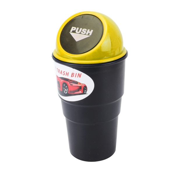 Multifunctional Portable Car Trash Rubbish Bin Ashtray Drink Bottle Cup Holder Tidy Organizer, Size: 170 x 98 x 67 mm(Yellow)