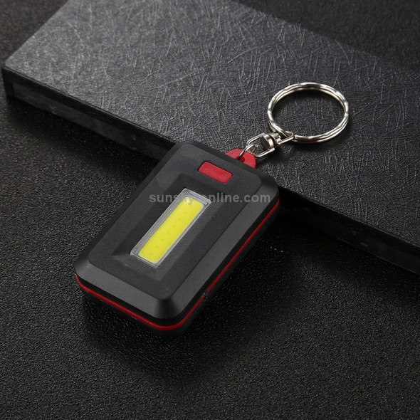 3W White Light COB LED Flashlight, Portable Small Light with Key Chain, Random Color Delivery