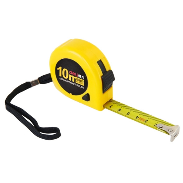 deli Retractable Ruler Measuring Tape Portable Pull Ruler Mini Tape Measure, Length: 10m