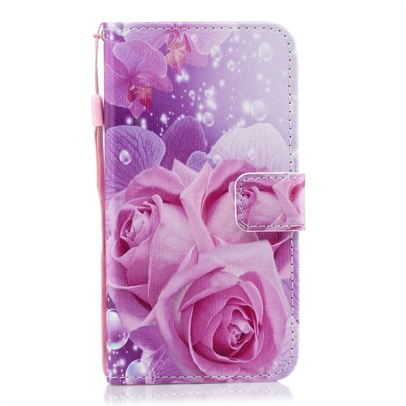 Rose Pattern Horizontal Flip Leather Case for Huawei P30 Lite, with Holder & Card Slots & Wallet