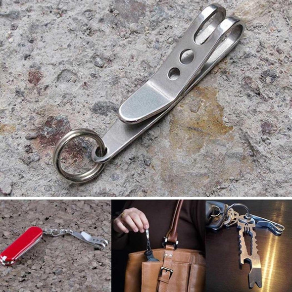 5PCS EDC Bag Key Ring Suspension Clip with Metal Key Ring Buckle Carabiner Stainless Steel Outdoor Tool