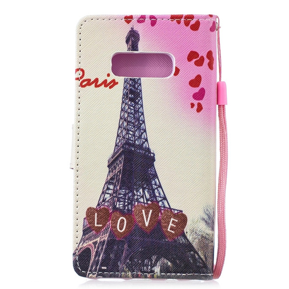 Love Tower Pattern Horizontal Flip Leather Case for Galaxy S10e, with Holder & Card Slots & Wallet