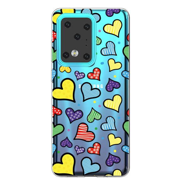 For Galaxy S20 Ultra Lucency Painted TPU Protective Case(Love)