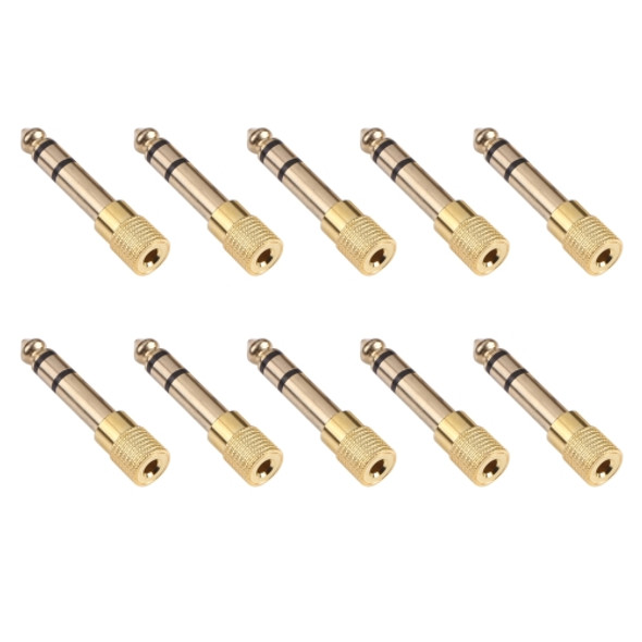 6.35mm Male to 3.5mm Female Audio Jack Adapters (10 Pcs in One Package, the Price is for 10 Pcs)