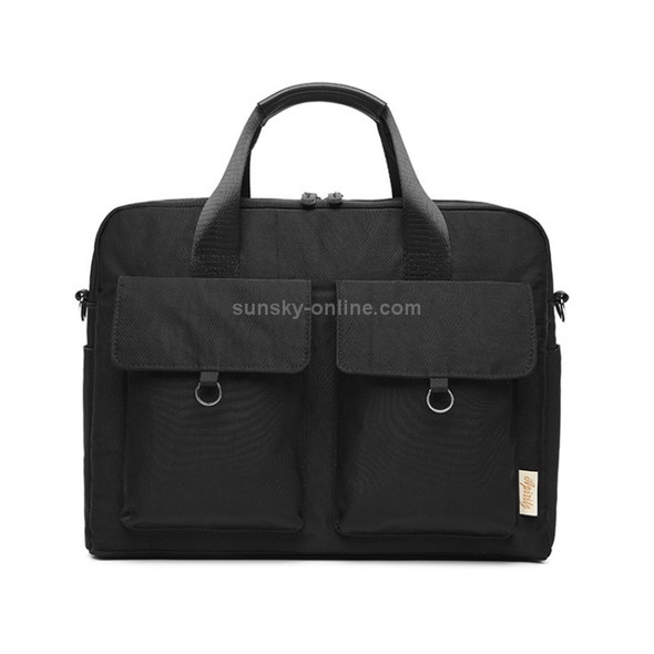 Laptop Bag Double Pocket Single Shoulder Bag, Size: 13.3 Inches (Black)