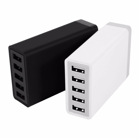 XBX09 5V 8A 5 USB Ports Quick Charger Travel Charger(White)