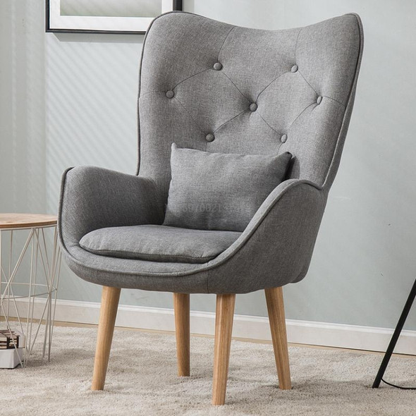 Single Lazy Sofa Modern Minimalist Casual Cotton Sofa Chair(Light Gray)