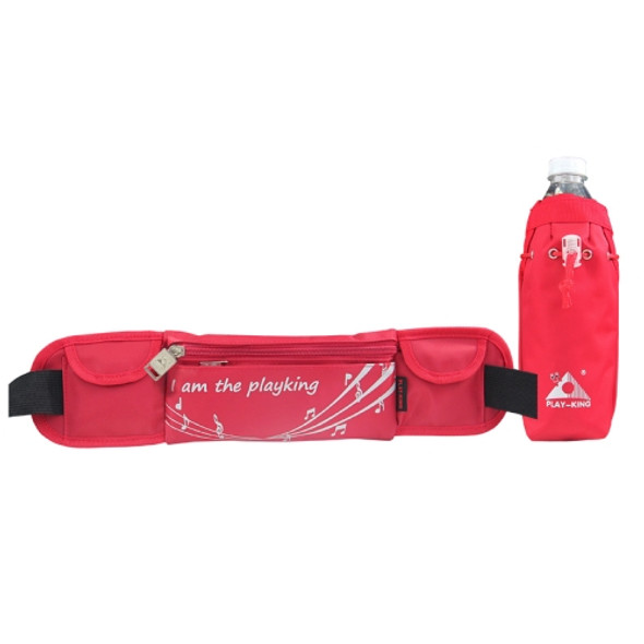 Playking 1358 Multi-functional Unisex Running Outdoor Sports Water Bottle Waist Bag(Red)