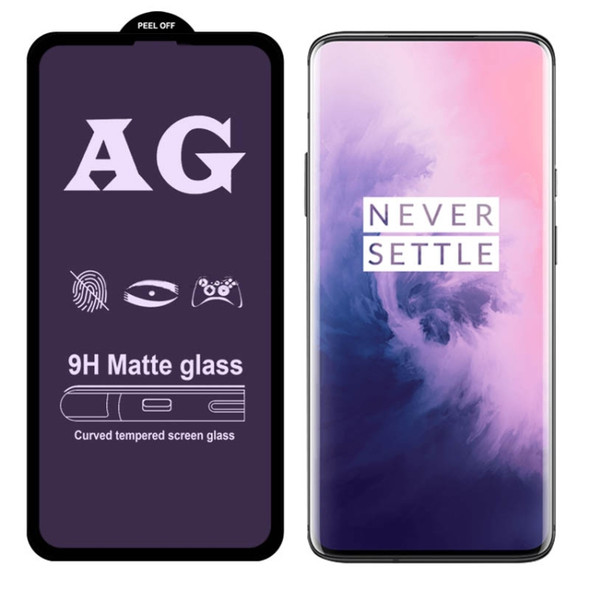 25 PCS AG Matte Anti Blue Light Full Cover Tempered Glass For OnePlus 7