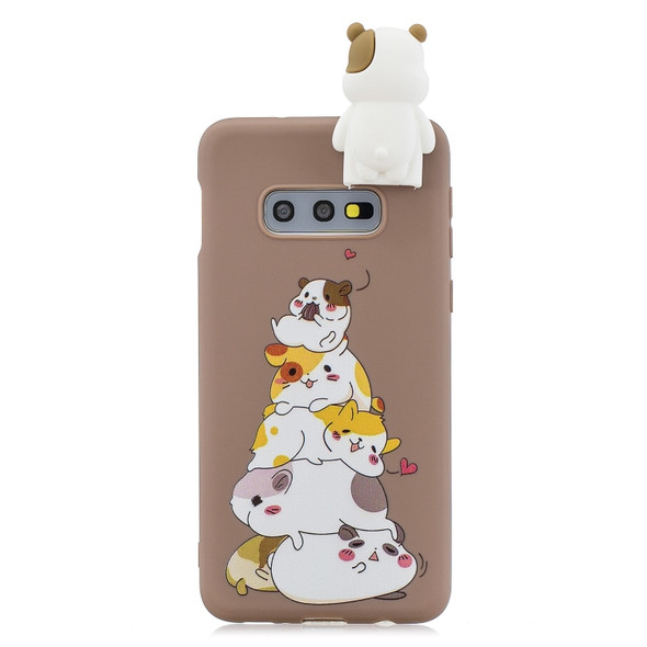 For Galaxy S10e Cartoon Shockproof TPU Protective Case with Holder(Unicorn)