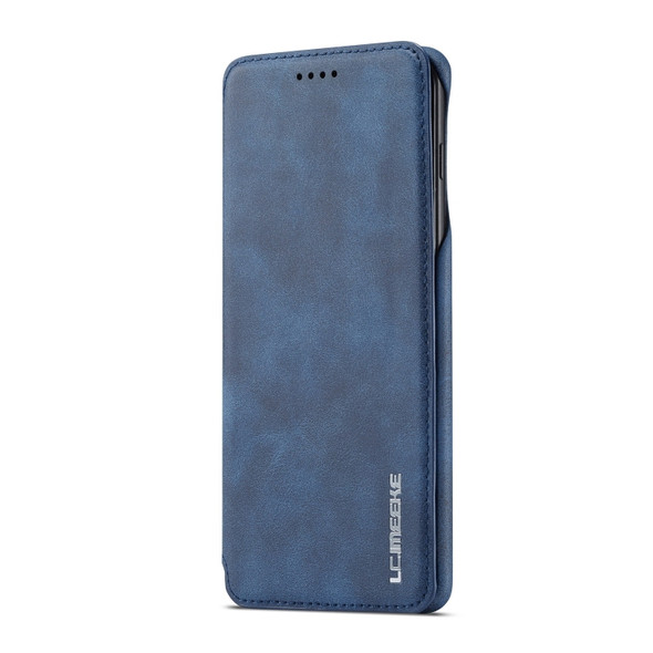 For Galaxy S10+ Hon Ancient Series Leather Case with Card Slots & Holder & Wallet(Blue)