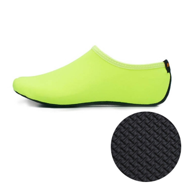 3mm Non-slip Rubber Embossing Texture Sole Solid Color Diving Shoes and Socks, One Pair, Size:XXXL(Fluorescent Green)