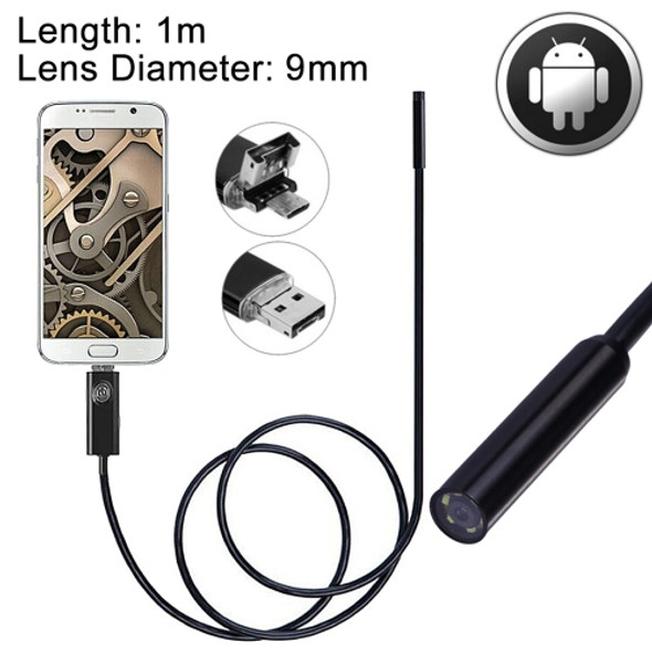 2 in 1 Micro USB & USB Endoscope Waterproof Snake Tube Inspection Camera with 6 LED for Newest OTG Android Phone, Length: 1m, Lens Diameter: 9mm