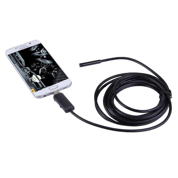 2 in 1 Micro USB & USB Endoscope Waterproof Snake Tube Inspection Camera with 6 LED for Newest OTG Android Phone, Length: 1.0m, Lens Diameter: 7mm