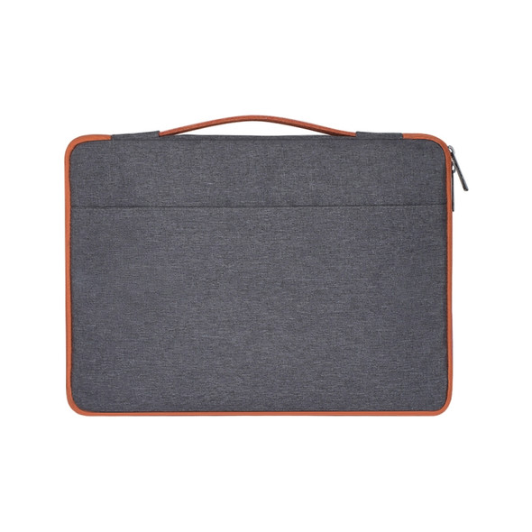 15.6 inch Fashion Casual Polyester + Nylon Laptop Handbag Briefcase Notebook Cover Case, For Macbook, Samsung, Lenovo, Xiaomi, Sony, DELL, CHUWI, ASUS, HP(Grey)