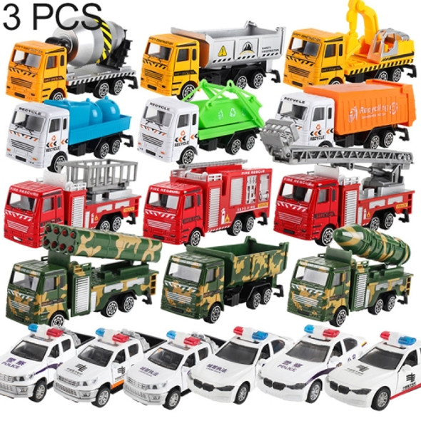 3 PCS Model Car Toy Construction Engineering Vehicles, Random Style Delivery