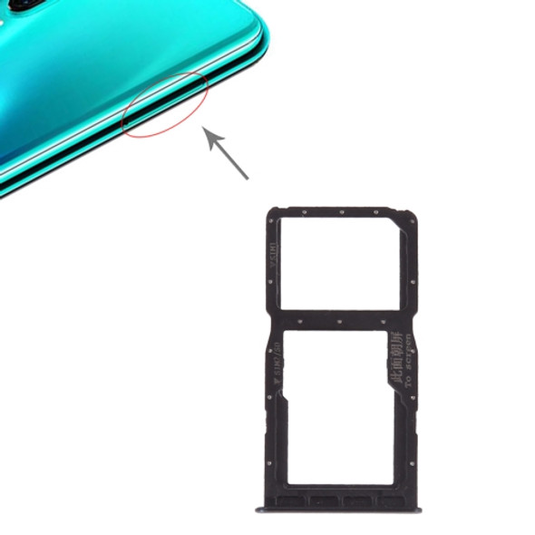 SIM Card Tray +  SIM Card Tray / Micro SD Card for Huawei P30 Lite(Grey)