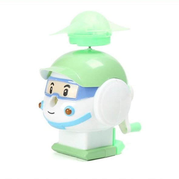 Cute Little Airplane Shape Pencil Sharpener Fan(Green)