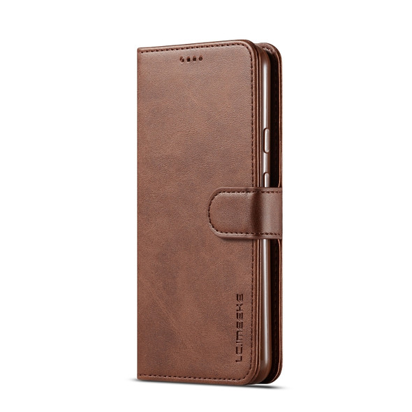 LC.IMEEKE For Google Pixel 3a / 3a XL Calf Texture Horizontal Flip Leather Case, with Holder & Card Slots & Wallet(Brown)