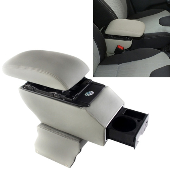 Car ABS Leather Wrapped  Armrest Box with Fast Charge USB Holes and Cables for Fox