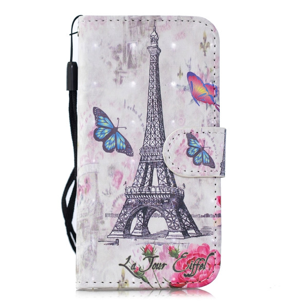 3D Painting Pattern Coloured Drawing Horizontal Flip PU Leather Case with Holder & Card Slots & Wallet For Motorola MOTO G7 / G7 Plus(Eiffel Tower)