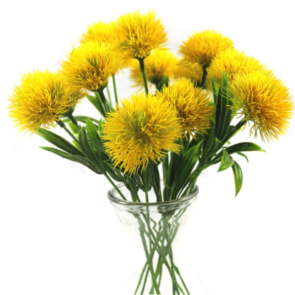 10 PCS Artificial Flowers Dandelion Plastic Flower Wedding Home Valentine Decoration(Yellow)