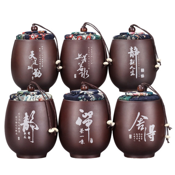 6 PCS Ceramic Tea Cans Mini Storage Tanks