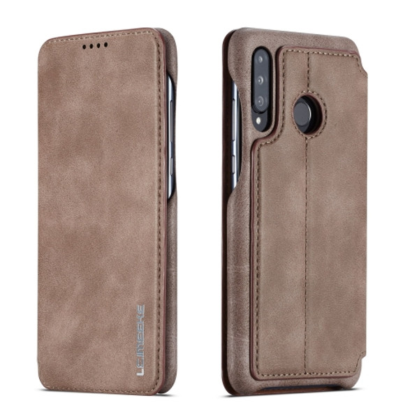 For Huawei P30 Lite Hon Ancient Series Leather Case with Card Slots & Holder & Wallet(Coffee)