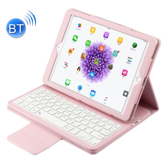 IP071 for iPad Pro 9.7 inch / iPad Air 2 / iPad Air  /iPad 9.7 (2018) & iPad 9.7 (2017) Separable ABS Bluetooth Keyboard + Litchi Texture Horizontal Flip Leather Case with Holder(Pink)