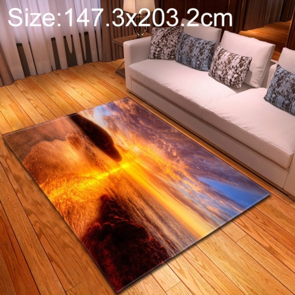 147.3x203.2cm Modern Fashion Home Sunset View Floor Mat(D190111-M037)