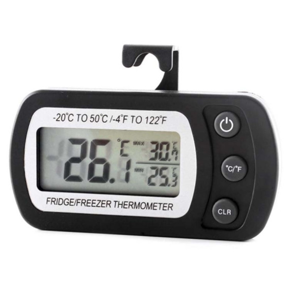 2 PCS Digital LCD Thermometer Fridge Temperature Sensor Freezer Thermometer(Black)