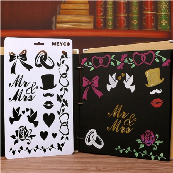 2 PCS Children Painting Theme Template Ruler Tool Hollow Drawing Board, Pattern Random Delivery