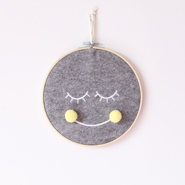 Felt Smiley Tent Pendant Wall Decoration Children Room Children Clothing Store Props, Size:  Small(  Yellow Ball )