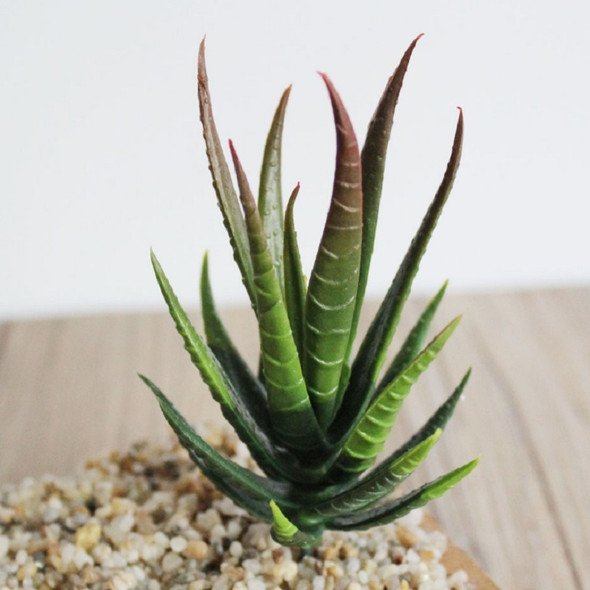 Artificial Mini Aloe Plastic Plants Craft Floristry Landscape Garden Family Office Decoration(Green not Flocked)