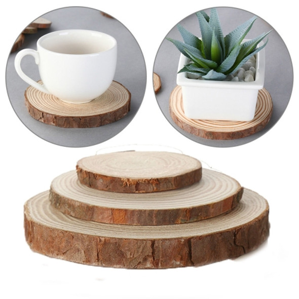 Aromatherapy Candle Round with Skin Pine Coaster Natural Wood Chips Small 8-10cm