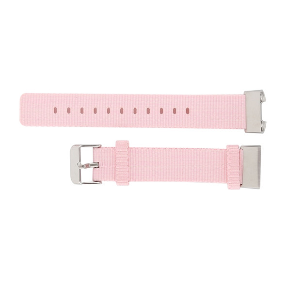 Nylon Wrist Strap Watch Band for Fitbit Charge 3(Pink)