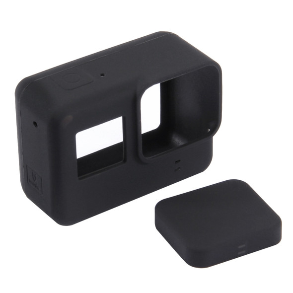 Silicone Protective Case with Lens Cover for GoPro HERO7 Black /7 White / 7 Silver /6 /5(Black)