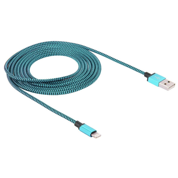 2m Woven Style 8 Pin to USB Sync Data / Charging Cable, For iPhone 6 & 6 Plus, iPhone 5 & 5S & 5C, iPad Air 2 & Air, iPad mini 1 / 2 / 3, iPod touch 5(Blue)