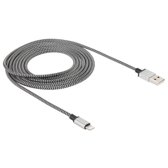 2m Woven Style 8 Pin to USB Sync Data / Charging Cable, For iPhone 6 & 6 Plus, iPhone 5 & 5S & 5C, iPad Air 2 & Air, iPad mini 1 / 2 / 3, iPod touch 5(Silver)
