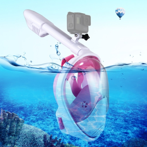 PULUZ 260mm Tube Water Sports Diving Equipment Full Dry Snorkel Mask  for GoPro  NEW HERO /HERO6   /5 /5 Session /4 Session /4 /3+ /3 /2 /1, Xiaoyi and Other Action Cameras, S/M Size(Pink)