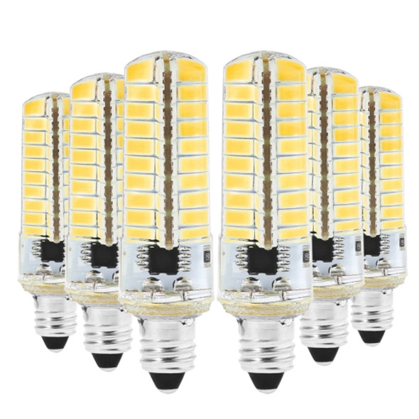 YWXLight 6PCS E11 5W AC 220-240V 80LEDs SMD 5730 Energy-saving LED Silicone Lamp (Warm White)