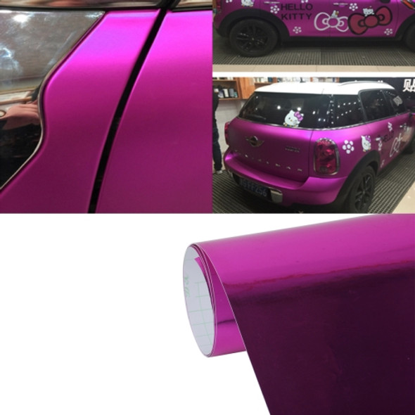 1.52m × 0.5m Electroplating Car Auto Body Decals Sticker Self-Adhesive Side Truck Vinyl Graphics(Magenta)