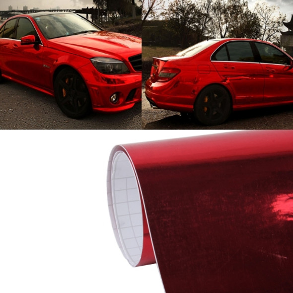 1.52m × 0.5m Electroplating Car Auto Body Decals Sticker Self-Adhesive Side Truck Vinyl Graphics(Red)