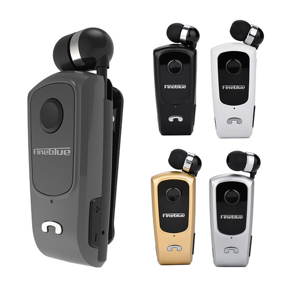 Fineblue F920 CSR4.1 Retractable Cable Caller Vibration Reminder Anti-theft Bluetooth Headset