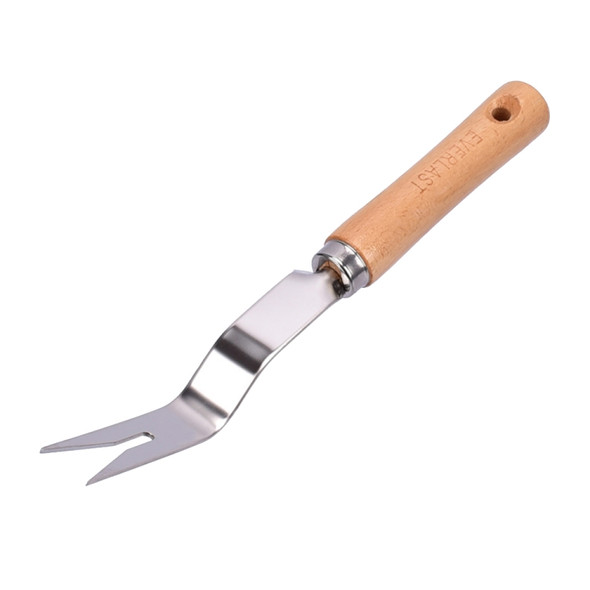 Thick Stainless Steel Weeder Wooden Handle Root Picking Tool