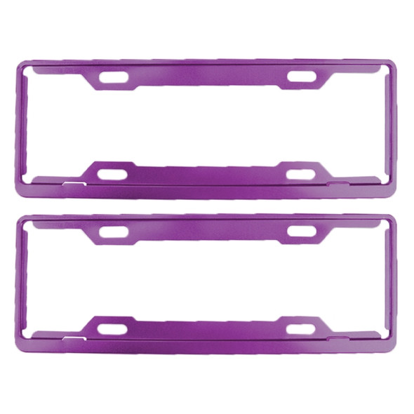 2 PCS Car License Plate Frames Car Styling License Plate Frame Aluminum Alloy Universal License Plate Holder Car Accessories(Purple)