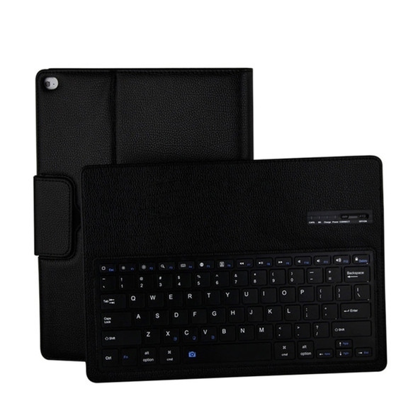 IP081 For iPad Pro 12.9 inch (2017) / iPad Pro 12.9 inch (2015) Separable Litchi Texture Horizontal Flip Leather Case + Bluetooth Keyboard with Holder(Black)