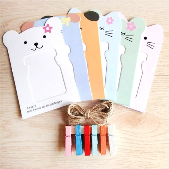 2 Sets of Cat Hanging Paper Photo Frame and Clip Twine Photo Frame Hanging Photo Wall