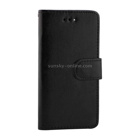 For  iPhone 8 & 7  Crazy Horse Texture Horizontal Flip Leather Case with Holder & Card Slots & Wallet & Photo Frame (Black)